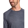 image:imageGaiam Mens Everyday Basic Long Sleeve Crewneck Top Standard Fit Stretch Midweight MaterialEbony Heather