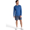 image:imageGaiam Mens Everyday Basic Long Sleeve Crewneck Top Standard Fit Stretch Midweight MaterialTrue Navy Heather
