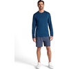 image:imageGaiam Mens Long Sleeve Crewneck Top Standard Fit Stretch Midweight MaterialBlue Wing Teal Heather  Intent