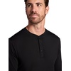 image:imageGaiam Mens Long Sleeve Henley Shirt Standard Fit Stretch Midweight MaterialBlack  Bliss Balance