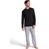 image:imageGaiam Mens Long Sleeve Henley Shirt Standard Fit Stretch Midweight MaterialBlack  Bliss Balance
