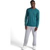 image:imageGaiam Mens Long Sleeve Henley Shirt Standard Fit Stretch Midweight MaterialDeep Teal Heather  Commuter