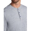 image:imageGaiam Mens Long Sleeve Henley Shirt Standard Fit Stretch Midweight MaterialSleet Heather  Bliss Balance