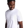 image:imageGaiam Mens Stretch Tech TShirt with Pocket Standard Fit Stretch Midweight MaterialStark White