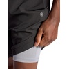image:imageGaiam Mens Upside 7 Short with Liner Standard Fit Stretch Lightweight Material MoistureWickingBlack