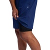 image:imageGaiam Mens Upside 7 Short with Liner Standard Fit Stretch Lightweight Material MoistureWickingMedieval Blue