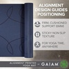 image:imageGaiam Premium Yoga Mat 6mm Thick Print Mat  Premium 6mm thick cushioning for joint support Nonslip print design for yoga Pilates amp floor workoutsAlignment Print Ink