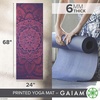 image:imageGaiam Premium Yoga Mat 6mm Thick Print Mat  Premium 6mm thick cushioning for joint support Nonslip print design for yoga Pilates amp floor workoutsAthenian Rose