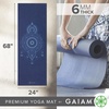 image:imageGaiam Premium Yoga Mat 6mm Thick Print Mat  Premium 6mm thick cushioning for joint support Nonslip print design for yoga Pilates amp floor workoutsCelestial Blue