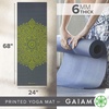 image:imageGaiam Premium Yoga Mat 6mm Thick Print Mat  Premium 6mm thick cushioning for joint support Nonslip print design for yoga Pilates amp floor workoutsCitron Sundial