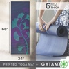 image:imageGaiam Premium Yoga Mat 6mm Thick Print Mat  Premium 6mm thick cushioning for joint support Nonslip print design for yoga Pilates amp floor workoutsLily Shadows