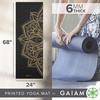 image:imageGaiam Premium Yoga Mat 6mm Thick Print Mat  Premium 6mm thick cushioning for joint support Nonslip print design for yoga Pilates amp floor workoutsMetallic Bronze Medallion