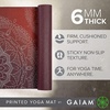 image:imageGaiam Premium Yoga Mat 6mm Thick Print Mat  Premium 6mm thick cushioning for joint support Nonslip print design for yoga Pilates amp floor workoutsMetallic Sunset