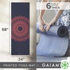image:imageGaiam Premium Yoga Mat 6mm Thick Print Mat  Premium 6mm thick cushioning for joint support Nonslip print design for yoga Pilates amp floor workoutsPink Marrakesh