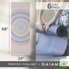 image:imageGaiam Premium Yoga Mat 6mm Thick Print Mat  Premium 6mm thick cushioning for joint support Nonslip print design for yoga Pilates amp floor workoutsRainbow Trance
