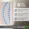 image:imageGaiam Premium Yoga Mat 6mm Thick Print Mat  Premium 6mm thick cushioning for joint support Nonslip print design for yoga Pilates amp floor workoutsRainbow Trance