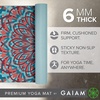 image:imageGaiam Premium Yoga Mat 6mm Thick Print Mat  Premium 6mm thick cushioning for joint support Nonslip print design for yoga Pilates amp floor workoutsSantorini