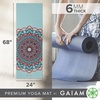 image:imageGaiam Premium Yoga Mat 6mm Thick Print Mat  Premium 6mm thick cushioning for joint support Nonslip print design for yoga Pilates amp floor workoutsSantorini