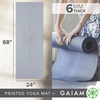 image:imageGaiam Premium Yoga Mat 6mm Thick Print Mat  Premium 6mm thick cushioning for joint support Nonslip print design for yoga Pilates amp floor workoutsViolet Vision