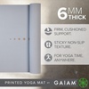 image:imageGaiam Premium Yoga Mat 6mm Thick Print Mat  Premium 6mm thick cushioning for joint support Nonslip print design for yoga Pilates amp floor workoutsViolet Vision