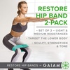 image:imageGaiam Restore Booty Bands Resistance Loops Hip Band Circle Set of 2 Elastic Glute Bands for Women amp Men in Progressive Resistance for Legs Butt Thigh Squats Ankle Exercise Guide Included