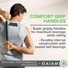 image:imageGaiam Restore Massage Stick Roller  Dimensions 19L Foam Cushioned Performance Hand Held Muscle Massager  Comfort Grip Handles  Solid Steel Construction  FoamCushioned Massage Stick  19 Length  Pre amp PostWorkout Muscle Recovery amp Soreness  Home amp Gym Use