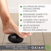 image:imageGaiam Restore Vibrating Foot Roller  Vibration Massage Therapy Ergonomic Textured Massager Ball for Plantar Fasciitis Myofascial Pain Arch and Sore Feet Includes 2 AAA Batteries Black