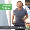 image:imageGaiam Soft Walking Hand Weights with Strap 4lb Set Women Men  Ergonomic Hand Strap  Soft Shell  Walking Running amp Aerobics  2 x 2lb Weights  LowImpact TrainingLime