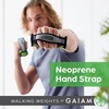 image:imageGaiam Soft Walking Hand Weights with Strap 4lb Set Women Men  Ergonomic Hand Strap  Soft Shell  Walking Running amp Aerobics  2 x 2lb Weights  LowImpact TrainingLime