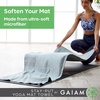 image:imageGaiam StayPut Yoga Mat Towel NonSlip Corner Pockets  Corner Pocket Anchors  Microfiber NonSlip  QuickDry  Hot Yoga Bikram amp Pilates  MatSizedGrey