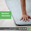 image:imageGaiam StayPut Yoga Mat Towel NonSlip Corner Pockets  Corner Pocket Anchors  Microfiber NonSlip  QuickDry  Hot Yoga Bikram amp Pilates  MatSizedGrey