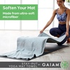 image:imageGaiam StayPut Yoga Mat Towel NonSlip Corner Pockets  Corner Pocket Anchors  Microfiber NonSlip  QuickDry  Hot Yoga Bikram amp Pilates  MatSizedPurple