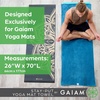 image:imageGaiam StayPut Yoga Mat Towel NonSlip Corner Pockets  Corner Pocket Anchors  Microfiber NonSlip  QuickDry  Hot Yoga Bikram amp Pilates  MatSizedPurple