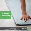 image:imageGaiam StayPut Yoga Mat Towel NonSlip Corner Pockets  Corner Pocket Anchors  Microfiber NonSlip  QuickDry  Hot Yoga Bikram amp Pilates  MatSizedPurple