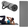 image:imageGaiam Thick Yoga Mat Exercise amp Fitness Mat with EasyCinch Carrying Strap  NonSlip NBR Foam  Joint Cushioning  Yoga Pilates Fitness amp Floor Workouts  72L x 24WGrey