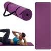 image:imageGaiam Thick Yoga Mat Exercise amp Fitness Mat with EasyCinch Carrying Strap  NonSlip NBR Foam  Joint Cushioning  Yoga Pilates Fitness amp Floor Workouts  72L x 24WPurple