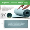 image:imageGaiam Thick Yoga Mat Exercise amp Fitness Mat with EasyCinch Carrying Strap  NonSlip NBR Foam  Joint Cushioning  Yoga Pilates Fitness amp Floor Workouts  72L x 24WPurple