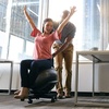 image:imageGaiam Ultimate Balance Ball Chair Swivel Base Home amp Office  52cm AntiBurst Ball  Ergonomic Core Support  Swivel Caster Base  5511 Users  Pump IncludedStandard Base Black