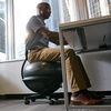 image:imageGaiam Ultimate Balance Ball Chair Swivel Base Home amp Office  52cm AntiBurst Ball  Ergonomic Core Support  Swivel Caster Base  5511 Users  Pump IncludedStandard Base Black