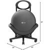 image:imageGaiam Ultimate Balance Ball Chair Swivel Base Home amp Office  52cm AntiBurst Ball  Ergonomic Core Support  Swivel Caster Base  5511 Users  Pump IncludedStandard Base Black