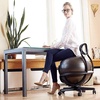 image:imageGaiam Ultimate Balance Ball Chair Swivel Base Home amp Office  52cm AntiBurst Ball  Ergonomic Core Support  Swivel Caster Base  5511 Users  Pump IncludedStandard Base Black