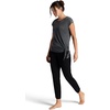 image:imageGaiam Womens Burnout Tie Crewneck TShirt with Adjustable Hem Relaxed Fit Lightweight Breathable MaterialBlack Tap Shoe