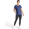 image:imageGaiam Womens Restore Rib Mix TShirt Relaxed Fit Lightweight Heathered Material HighLow HemBlue Indigo