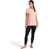 image:imageGaiam Womens Restore Rib Mix TShirt Relaxed Fit Lightweight Heathered Material HighLow HemCandlelight Peach