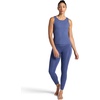 image:imageGaiam Womens Rib Mix HighRise 78 Legging Slim Fit 25 Inseam Stretch Midweight Performance MaterialBlue Indigo
