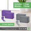 image:imageGaiam Yoga Block  Supportive LatexFree Eva Foam  Soft NonSlip Surface with Beveled Edges for Yoga Pilates MeditationDeep Pueple