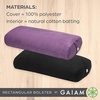 image:imageGaiam Yoga Bolster Pillow Supportive Cushion for Restorative Yoga  Firm cottonfilled bolster supports stretching amp restorative poses Carry handle washable cover yoga propPurple
