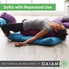 image:imageGaiam Yoga Bolster Pillow Supportive Cushion for Restorative Yoga  Firm cottonfilled bolster supports stretching amp restorative poses Carry handle washable cover yoga propPurple