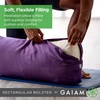 image:imageGaiam Yoga Bolster Pillow Supportive Cushion for Restorative Yoga  Firm cottonfilled bolster supports stretching amp restorative poses Carry handle washable cover yoga propSage