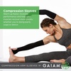 image:imageGaiam Yoga Compression Sleeves  Pair of Sleeves for Pilates Training General Fitness  ComfortFit Support for Muscles  Sold as Pairs in 18 Arm and 22 Leg Sleeve Options One Size Fits MostArm Sleeves Set of 2